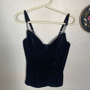 Vintage Secret Treasures velvet corset top